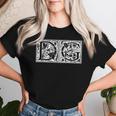 Dg Initials D G Nameurname Onomastics Onomatology レディースTシャツ 彼女への贈り物