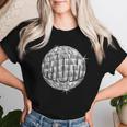 Disco Mom シルバー ディスコ ボール Mothers Who Disco レディースTシャツ 彼女への贈り物