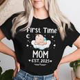 First Time Mom Est 2025 Cute Mother's Father's Day Women T-shirt Gifts for Her