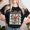 Football Mama Coquette Bow Sport Mom Game Women T-shirt Gifts for Her