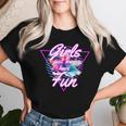 Girls Just Wanna Have Fun 1980S Eighties Costume Party レディースTシャツ 彼女への贈り物