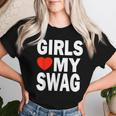 Girls Love Mywag シャツ おもしろい言葉 ガールズ Love Mywag レディースTシャツ 彼女への贈り物