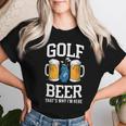Golf And Beer That's Why I'm Here ゴルフ ビールを飲む人 レディースTシャツ 彼女への贈り物