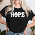 Hope Romans 15 13 レトロ グルービー 面白い クリスチャン 信仰 聖書 J レディースTシャツ 彼女への贈り物