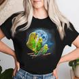 Howling At The Moon シャツ インコシャツ インコ セキセイインコ レディースTシャツ 彼女への贈り物