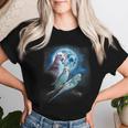 Howling At The Moon シャツ インコシャツ ファニーセキセイインコシャツ レディースTシャツ 彼女への贈り物