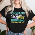 Husband And Wife Bowling Partners For Life おもしろボーリング レディースTシャツ 彼女への贈り物