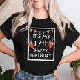 It's My 17Th Birthday Happy 17歳 誕生日 男の子 女の子 レディースTシャツ 彼女への贈り物