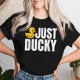 Just Duckyラバーダック レディースTシャツ 彼女への贈り物