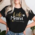 Lab Mom Lab Mama ラブラドールレトリバー シャツ かわいいペット愛好家 犬 レディースTシャツ 彼女への贈り物