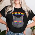 Lgbt Britishhorthair Cat Gay Pride Rainbow Lgbtq Kitty レディースTシャツ 彼女への贈り物