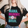 Mama Mommy Mom Bruh Baseball Mom Drip Ice Cream Women T-shirt Gifts for Her