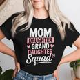Mom Daughter Granddaughterquad マッチングママ 母の日 レディースTシャツ 彼女への贈り物