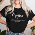 Momo Like A Grandma Only Cooler Heart Mother's Day Momo Women T-shirt Gifts for Her
