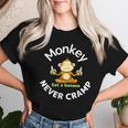 Monkey Never Cramp Eat A Banana レディースTシャツ 彼女への贈り物