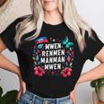 Mwen Renmen Manman Mwen ハイチ国旗 I Love My Mother レディースTシャツ 彼女への贈り物