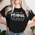 I Play With Pandas Python コンピューター コーディング プログラマー コーダー レディースTシャツ 彼女への贈り物