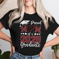 Proud Mom Of 2025 Senior Graduate Matching Family Graduation Women T-shirt Gifts for Her
