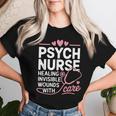 Psych Nurse Mental Health Psychiatric Nursing Appreciation レディースTシャツ 彼女への贈り物