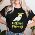Retro Cockatoo Mother Mom Cockatoo Mommy Cockatiel レディースTシャツ 彼女への贈り物