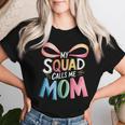 My Squad Calls Me Mom Mama Mother's Day Big Coquette Bow Women T-shirt Gifts for Her