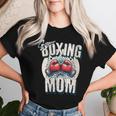 Uper Boxing Mom Guantes De Boxeo Y Boxeadores De Apoyo Cuello Camiseta de mujer Regalos para ella