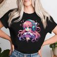 かわいい ちびアニメ 女の子 アニメ グッズ かわいい 日本の漫画ファン レディースTシャツ 彼女への贈り物