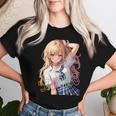 アニメ風イラスト ギャル 最強 可愛い女の子 レディースTシャツ 彼女への贈り物