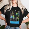 セキセイインコ かわいい 鳥 飼い主 ペット ギフト 女の子 レディースTシャツ 彼女への贈り物