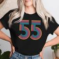ナンバー55 五十五周年 男性 女性 55歳 誕生日 レディースTシャツ 彼女への贈り物