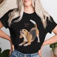 ビーグルシャツ ビーグルtシャツ Love Is Dog Mom Dad 子犬 ペット キュート レディースTシャツ 彼女への贈り物