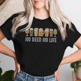 ビール 酒 面白い No Beer No Life 飲み おもしろ 飲み会 のんべえ メンズ ネタ 服 レディースTシャツ 彼女への贈り物