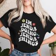 レトロ Groovy Im Jenda Doing Jenda Things おもしろ 母の日 レディースTシャツ 彼女への贈り物