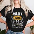 ヴィンテージ 1985年5月 40歳の誕生日プレゼント 男性 女性 レディースTシャツ 彼女への贈り物