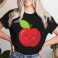 子供、女性、男性向けのミニマルな甘いリンゴ レディースTシャツ 彼女への贈り物