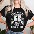 男性、女性、58歳の誕生日への58歳の誕生日プレゼント レディースTシャツ 彼女への贈り物