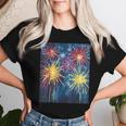 祭りのための花火ショー レディースTシャツ 彼女への贈り物