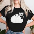 肉まんとパンダ かわいい チャイナ Pork Bunpanda レディースTシャツ 彼女への贈り物