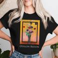 花瓶 オディロン・ルドン 絵画 シンボリズム 花ase Flowers Odilon Redonymbolism レディースTシャツ 彼女への贈り物