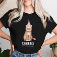 還暦祝い 猫好き 男性 女性 還暦 お祝い 60歳 かわいい ねこ おしゃれ 猫 赤色 レディースTシャツ 彼女への贈り物