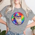 Santaclaus Rainbow 長袖tシャツ レディースTシャツ 彼女への贈り物