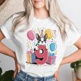 9歳の誕生日 男の子 女の子 9歳 9歳 ボストンテリア 長袖tシャツ レディースTシャツ 彼女への贈り物