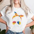 Building Block Messy Bun Mom Life Master Builder Women T-shirt Gifts for Her