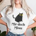Cat Mir Doch Egal Miau Women's Cat Gray T-shirt Frauen Geschenke für Sie