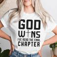 God Wins I 'Ve Read The Final Chapter Christian Faithin God レディースTシャツ 彼女への贈り物