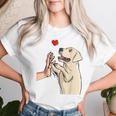 Labrador Retriever Love Golden Lab Mamma Papà Maglietta da donna Regalos para ella