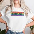 Lgbtq Gay Af Pride Lgbt Ally Rainbow Flag Retrointage レディースTシャツ 彼女への贈り物