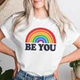 Lgbtq Be You Pocket Gay Pride Lgbt Ally Rainbow Flagintage レディースTシャツ 彼女への贈り物