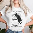 Magic Coffee Cat 面白い猫 レディースTシャツ 彼女への贈り物