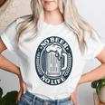 No Beer No Life ヴィンテージ飲料 ビール愛好家向け 左胸 レディースTシャツ 彼女への贈り物